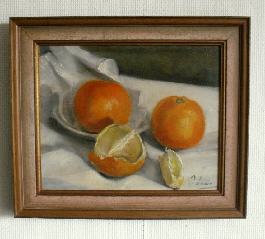 Jacoba Surie, stilleven met appelsien stukjes kopen? Bied vanaf 200!