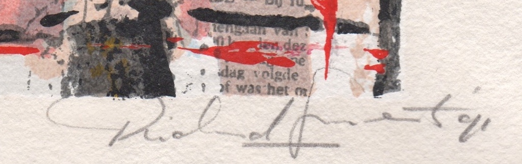 Richard Smeets, zeefdruk, 1991, 'Wajang Galek' kopen? Bied vanaf 69!