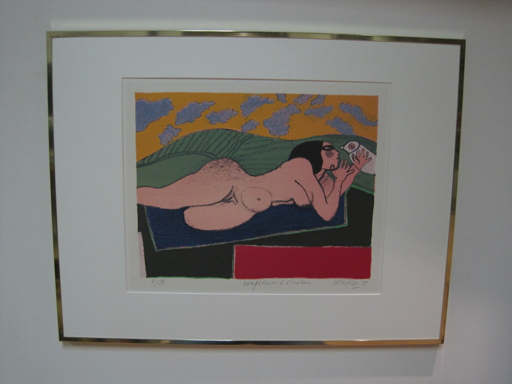 Corneille 1922-2010 Cobra litho "confidence a l'oiseau 1985 gesigneerd  kopen? Bied vanaf 1!