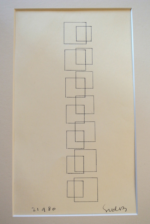 Siep van den Berg. -Variaties op een thema VI- Pentekening. 1980.Handgesigneerd. verkocht voor € 69!