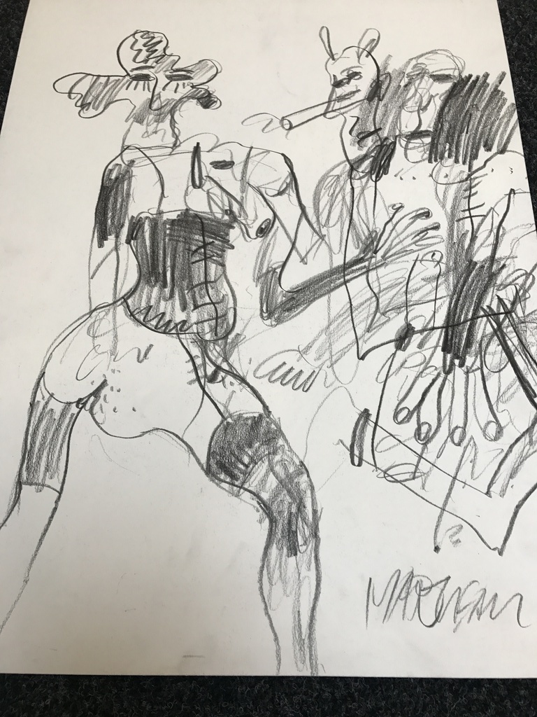 Anton Martineau ( CoBrA ) Prachtige tekening Voorstudie kopen? Bied vanaf 50!