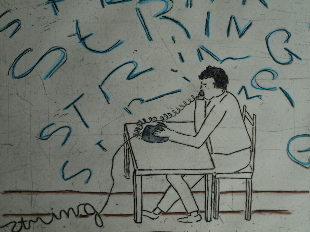 Hettie van Egten :  Handgekleurde ets , St Utter 16 – “String...” – 1983 kopen? Bied vanaf 1!