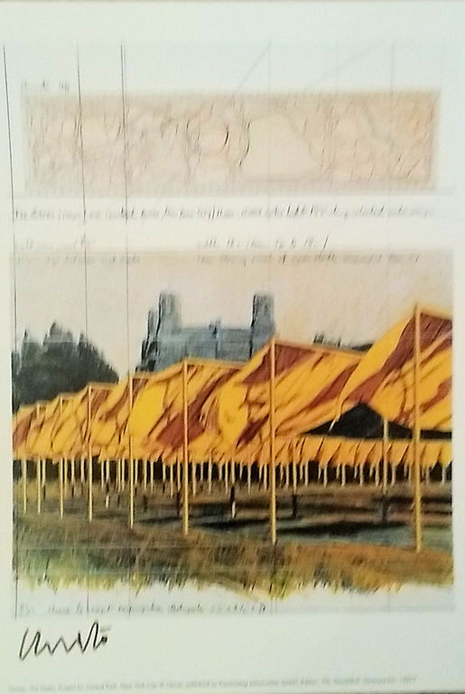 The Gates New York. Offset litho gesigneerd door Christo verkocht voor € 110!