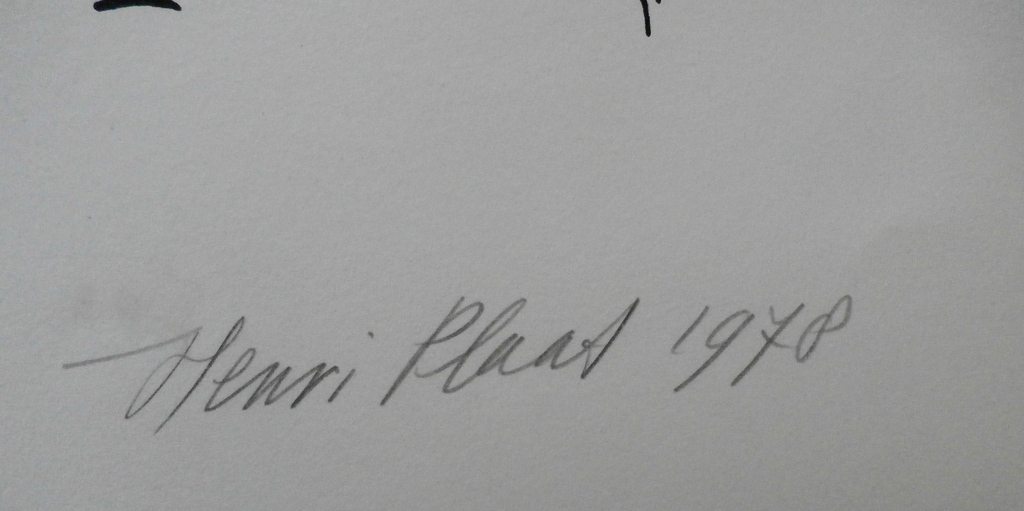 Henri Plaat - litho - 1978 - groot! kopen? Bied vanaf 60!