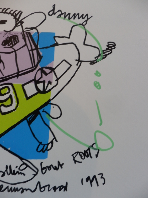 HERMAN BROOD, Gelimiteerde en HANDGESIGNEERDE Zeefdruk  BIGGLES kopen? Bied vanaf 85!