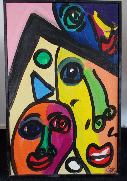 Grote Keil,61x93 cm in eenvoudige houten lijst,gesigneerd en '77 kopen? Bied vanaf 225!