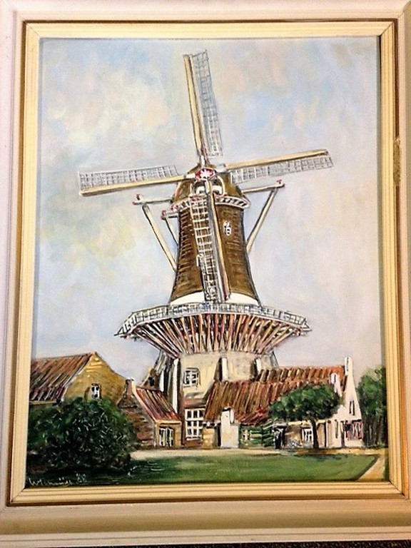 Onbekende kunstenaar, olieverf op paneel, Molen Windlust Wassenaar kopen? Bied vanaf 1!