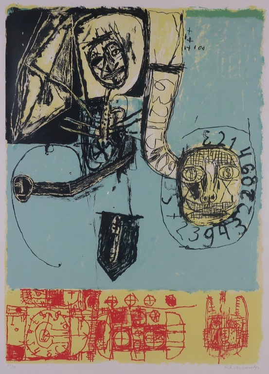 Rik van Iersel: Litho, Number 2 - Ingelijst verkocht voor € 55!