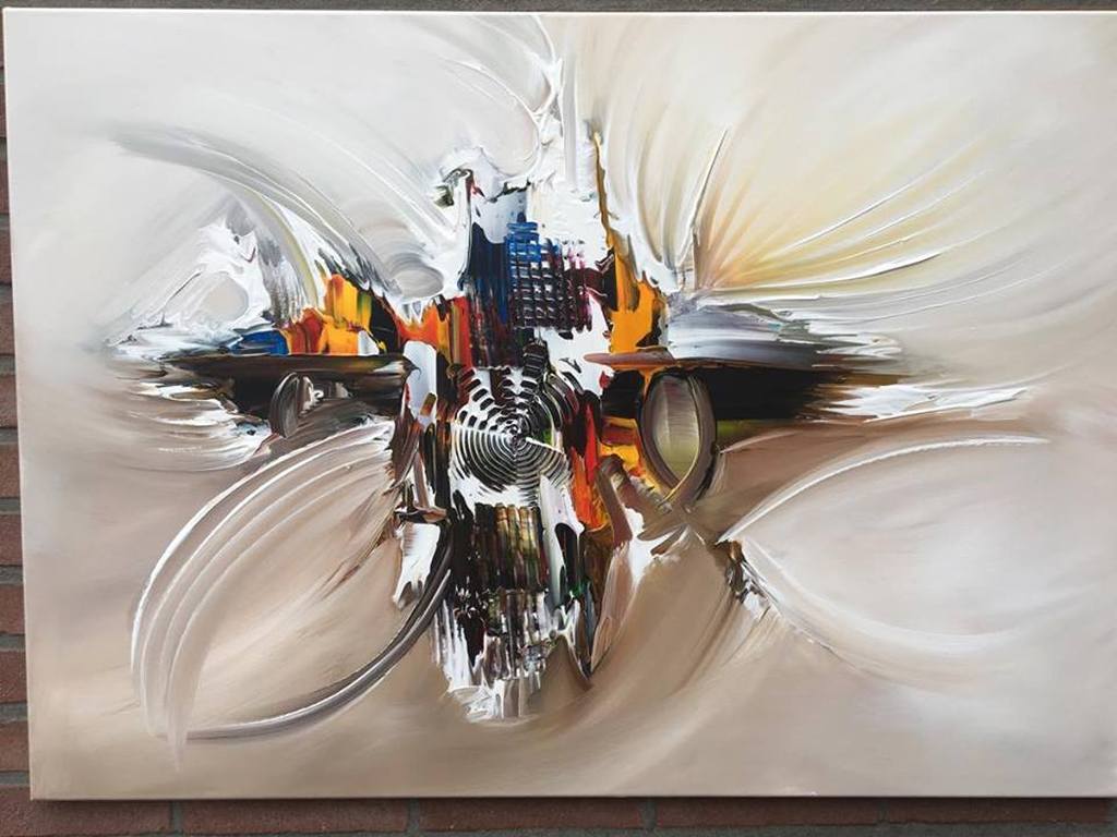 Gena - Abstract - Acrylverf op doek - 2017 verkocht voor € 150!