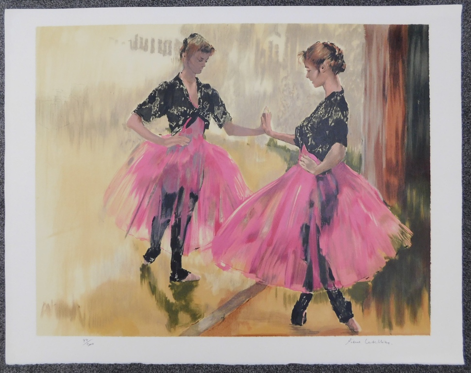 Pierre Letellier - Kleurenlitho - Ballerinas kopen? Bied vanaf 25!