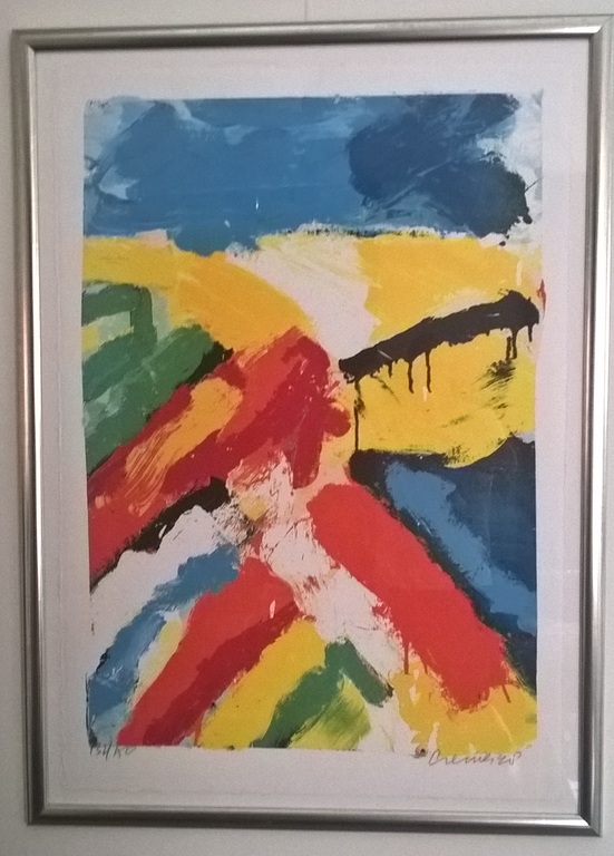 Jan Cremer - Blue Mountain Blue en Red Mountain red - 2 gesigneerde zeefdrukken  kopen? Bied vanaf 775!