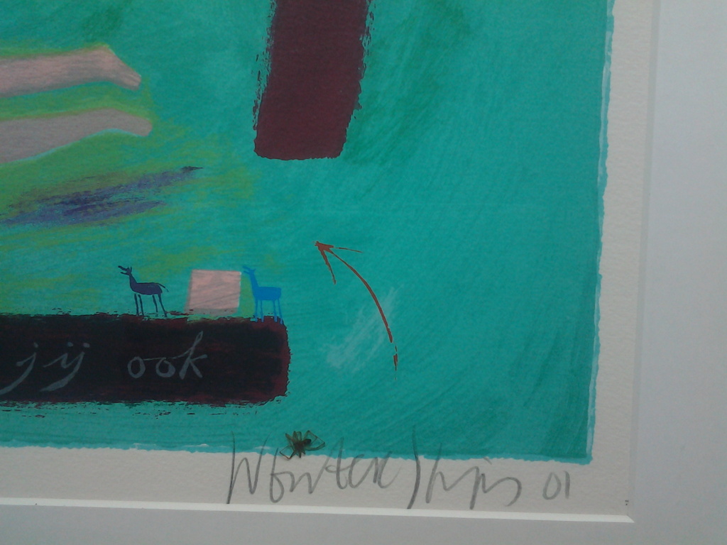 Wouter Stips, Groot ingelijst litho   kopen? Bied vanaf 80!