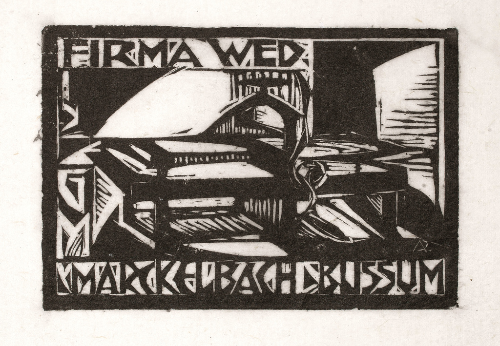 Arnold Pijpers: Houtsnede - Firma Wed. G.M. Märckelbach in Bussum, 1927 kopen? Bied vanaf 1!