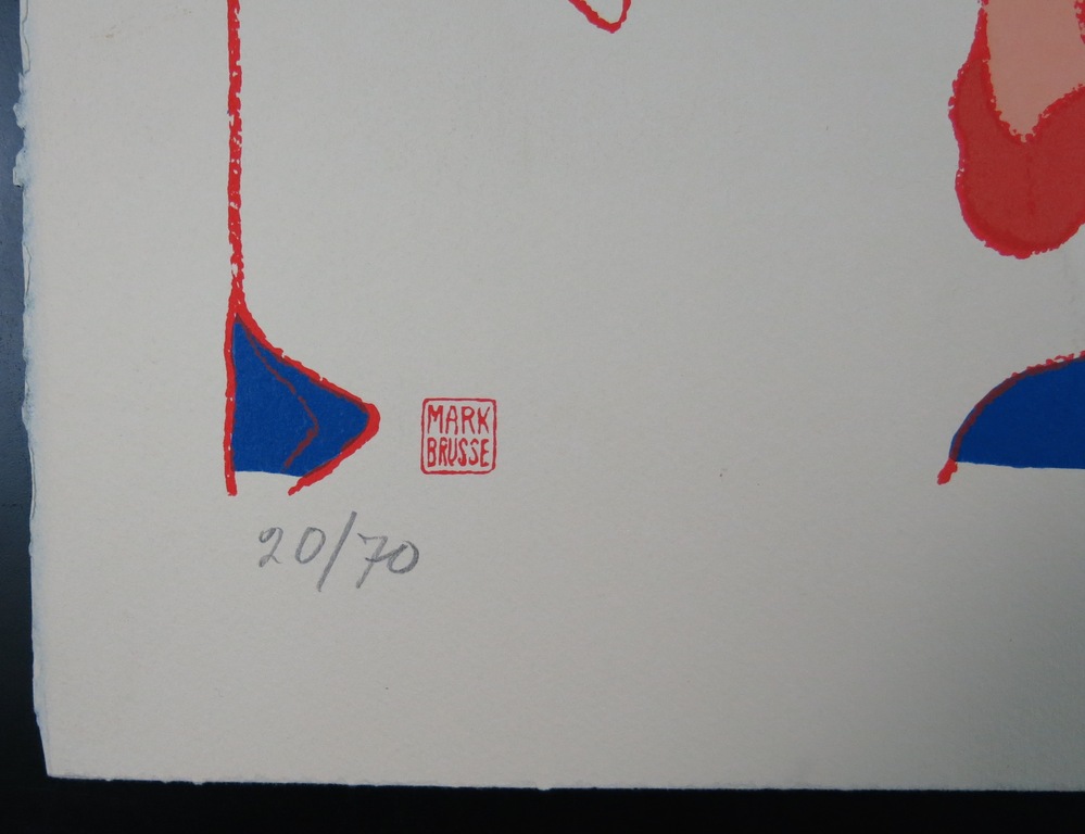 Mark Brusse: Litho, Twee figuren kopen? Bied vanaf 1!