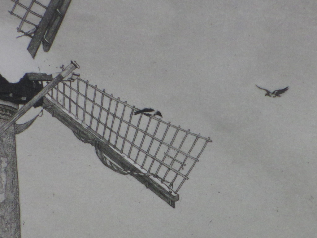 Tjeerd Bottema, Molen te Sassenheim in de sneeuw, Ets kopen? Bied vanaf 35!