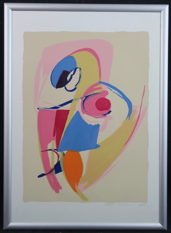 Frank Rosen: Zeefdruk, Tederheid - Ingelijst verkocht voor € 35!