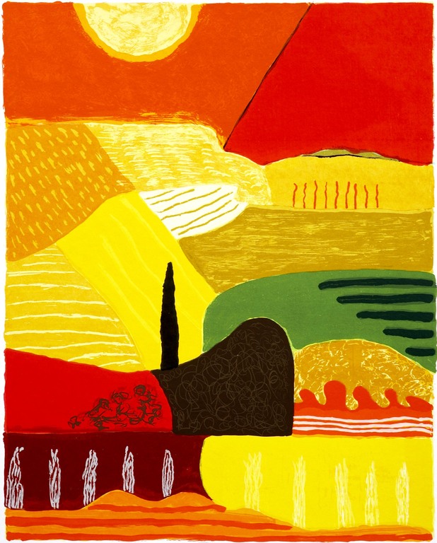 Ronald Boonacker, Toscana II, Ingelijste zeefdruk verkocht voor € 100!