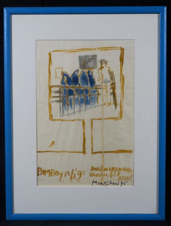 Meertje Kaal: Aquarel op rijstpapier, Bombay - Ingelijst kopen? Bied vanaf 1!