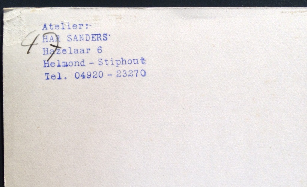 Har Sanders, zeefdruk, "Winkelhaak", 1972 kopen? Bied vanaf 55!