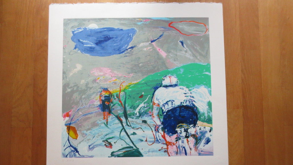 JAN VAN DIEMEN  ZEEFDRUK  "WIELRENNERS"  kopen? Bied vanaf 50!