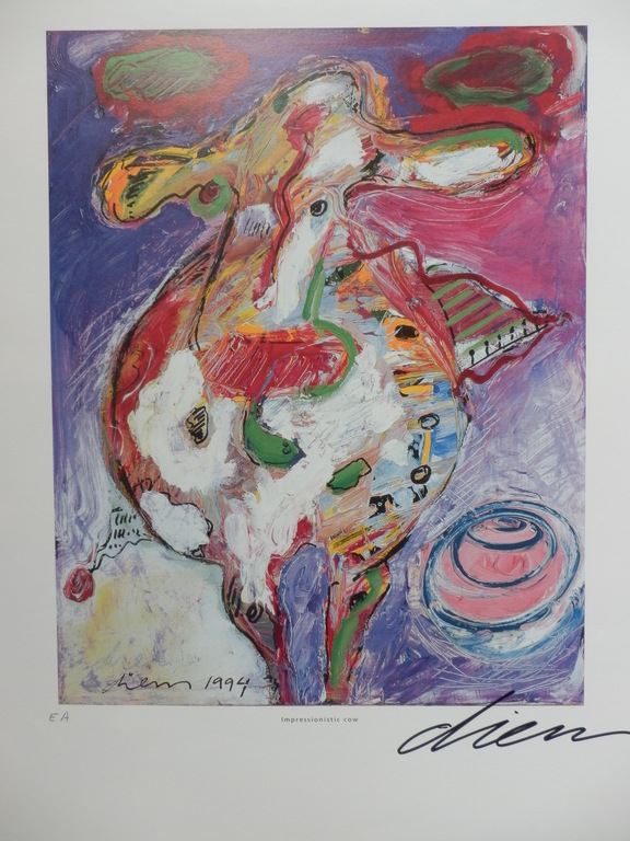 PETER DIEM  Giclee   IMPRESSIONISTIC COW  Handgesigneerd kopen? Bied vanaf 1!
