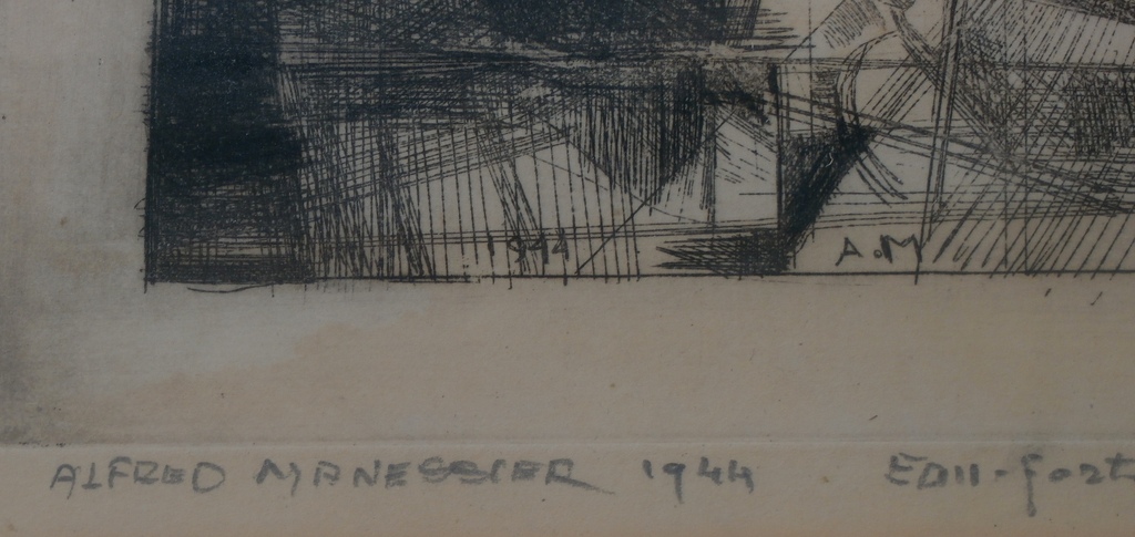 Alfred Manessier - ingelijste ets - 1944 kopen? Bied vanaf 100!