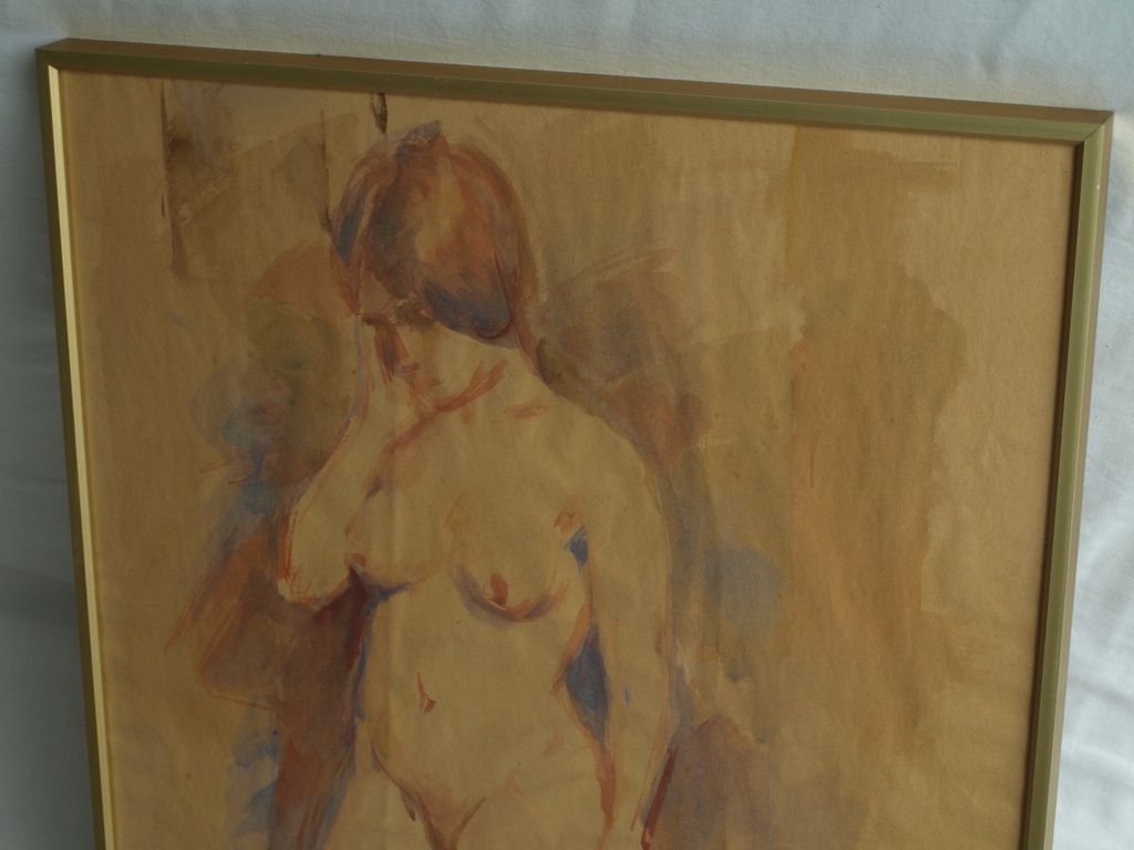 Jan Groenestein : Aquarel , Naakte vrouw – gesigneerd & ingelijst - 1962 kopen? Bied vanaf 185!