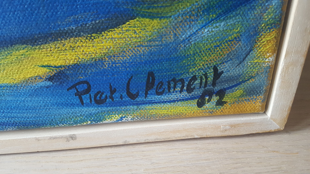 Laatste keer! : Piet Clement (1935-2012) - olie op doek, gesigneerd r.o. en '82 kopen? Bied vanaf 175!