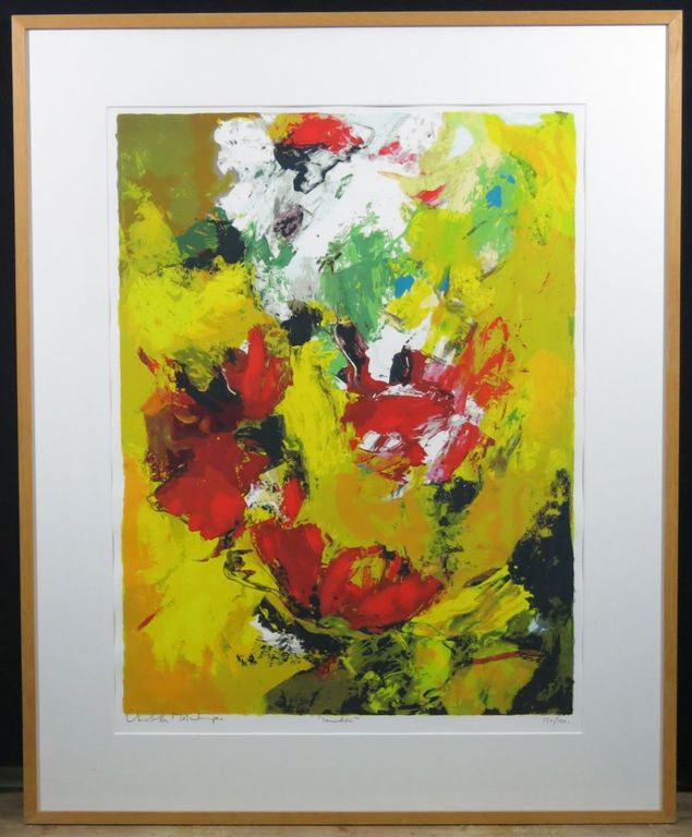 Charlotte Molenkamp: Zeefdruk, Zomertuin - Ingelijst (Groot) kopen? Bied vanaf 40!