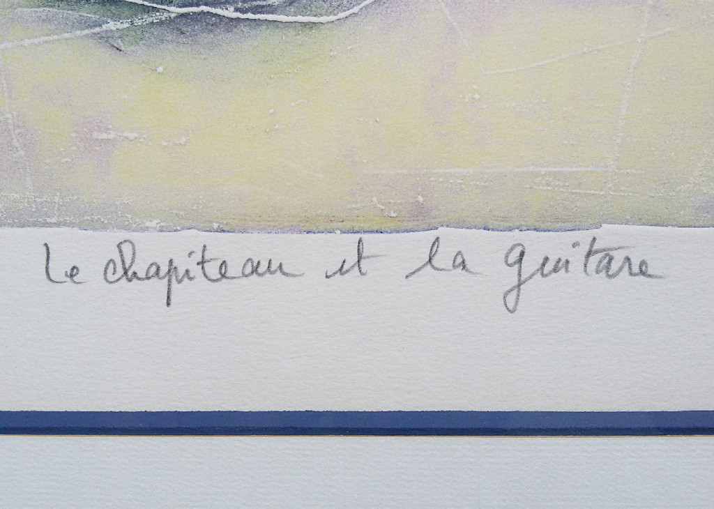 Shoichi Hasegawa - Le chapiteau et la guitare, aquatint ets (mooi ingelijst) kopen? Bied vanaf 150!