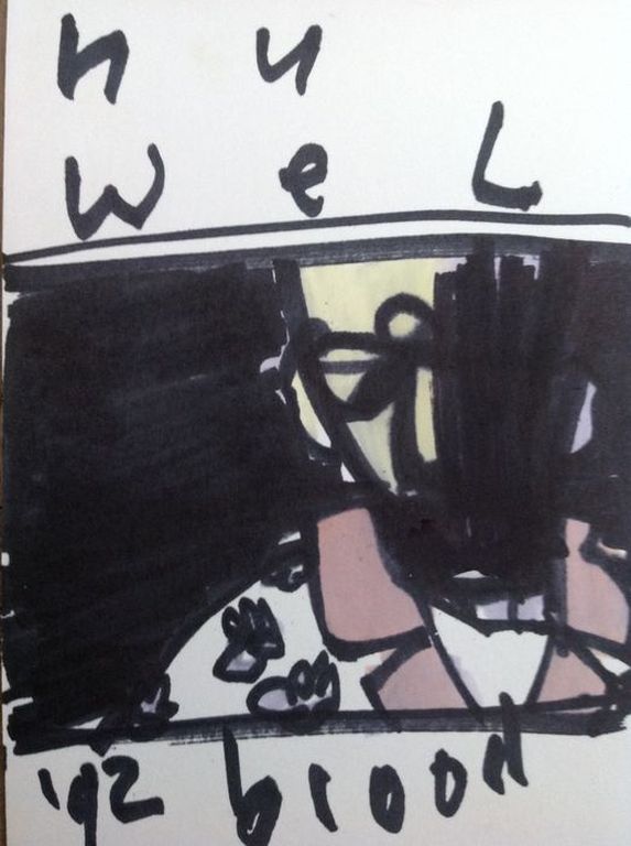 Originele tekening van Herman Brood, genaamd: Nu wel verkocht voor € 185!