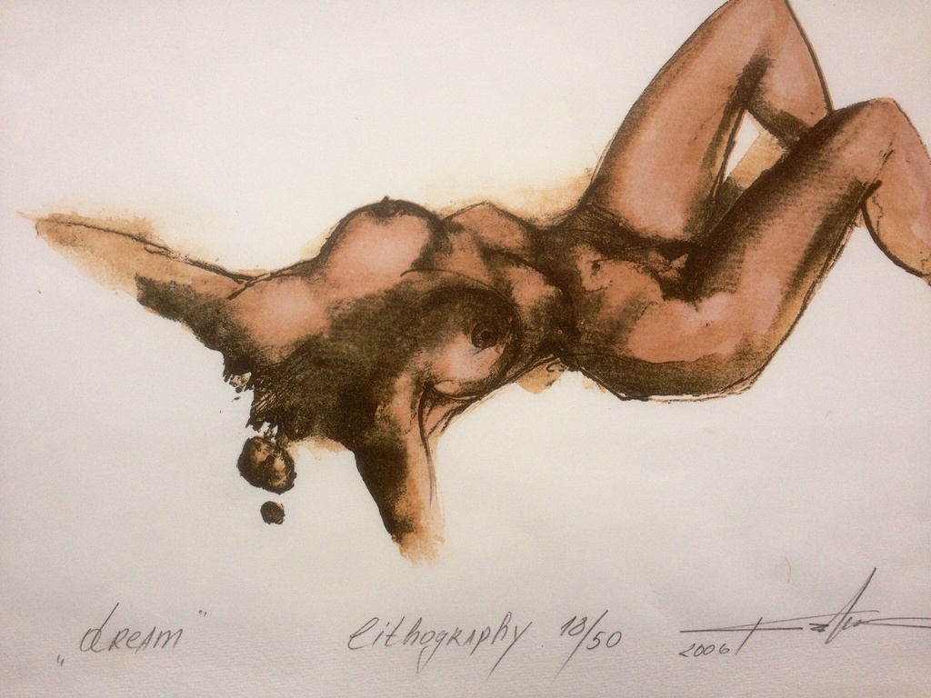 Kantcho kanev , lithografie , dream verkocht voor € 45!