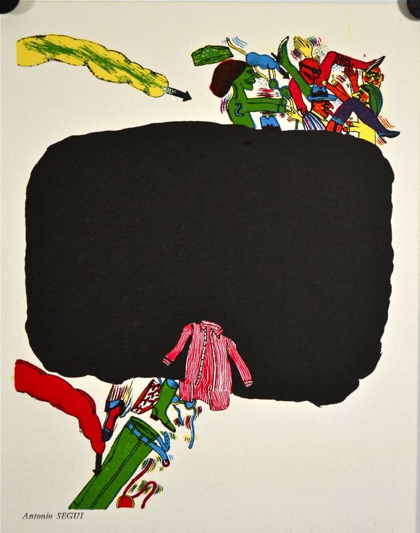 Antonio Segui: Litho. Mensen en kledingstukken kopen? Bied vanaf 1!