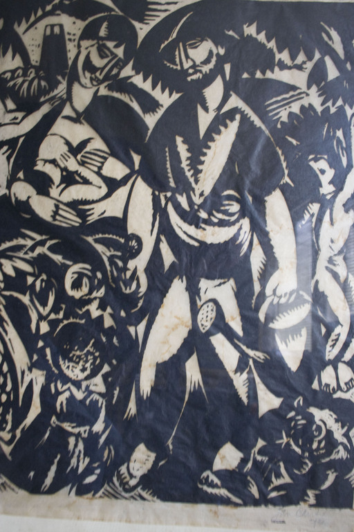 Jan Cantre  , houtdruk,  kopen? Bied vanaf 90!