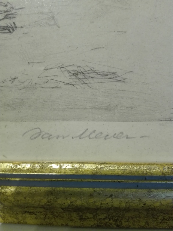 Arie van Mever, droge naald ets op papier 1946, Karren op de weg  kopen? Bied vanaf 30!