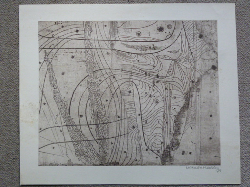 Wout van Heusden - ets - Abstract kopen? Bied vanaf 30!