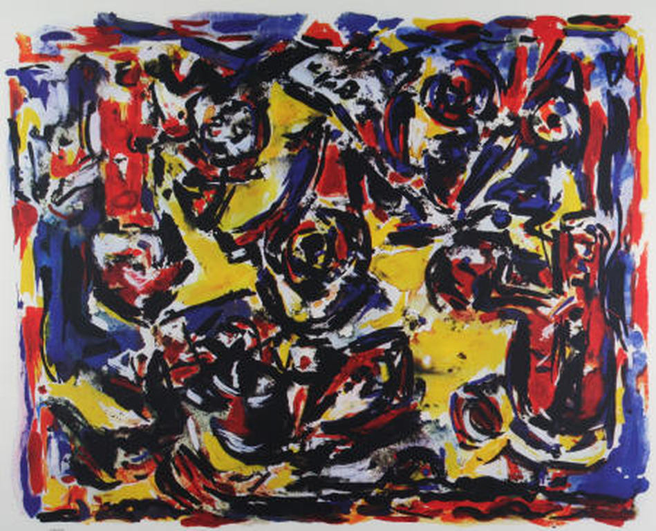 THEO WOLVECAMP   Zeefdruk  OISEAUX JOYEUX uit 1990  Handgesigneerd verkocht voor € 250!