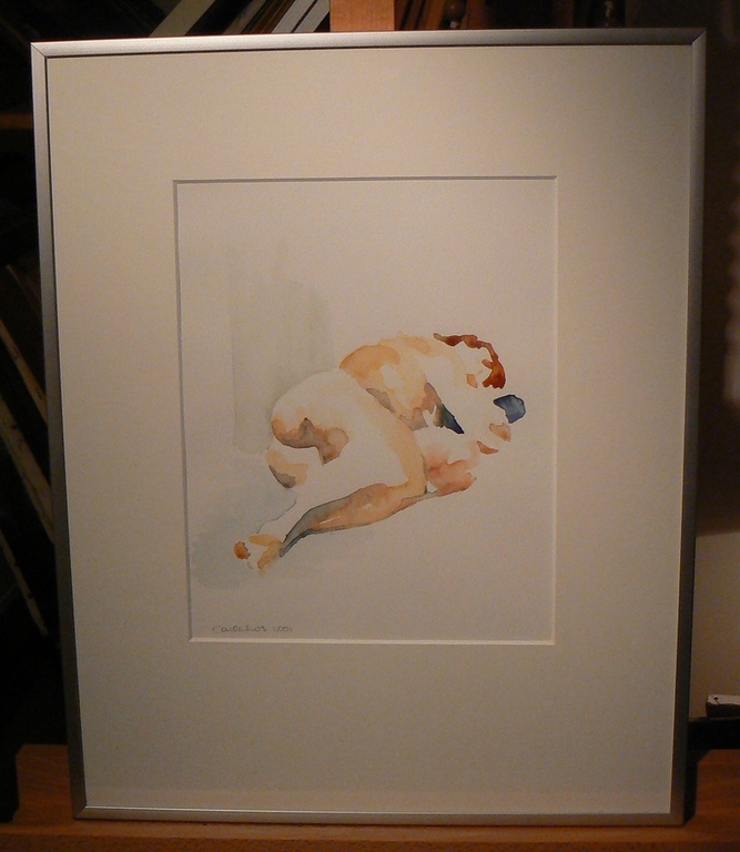 Carla Bos  --  Aquarel  --  Vrouwelijk naakt kopen? Bied vanaf 40!