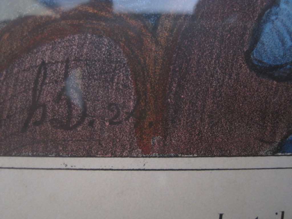 19e eeuw gesigneerde Lithografie "Theatre de la Guerre" Honoré Daumier 1808-1879 kopen? Bied vanaf 1!