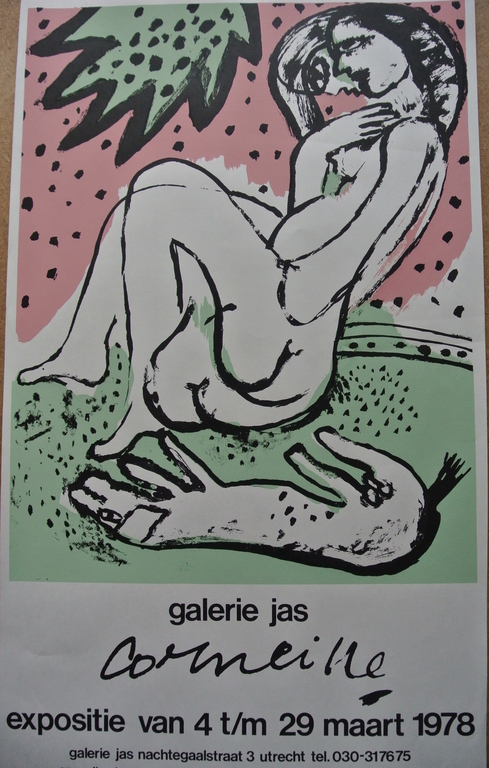 CORNEILLE. Zeer zeldzaam affiche Galerie JAS 1978. Originele ZEEFDRUK. verkocht voor € 89!