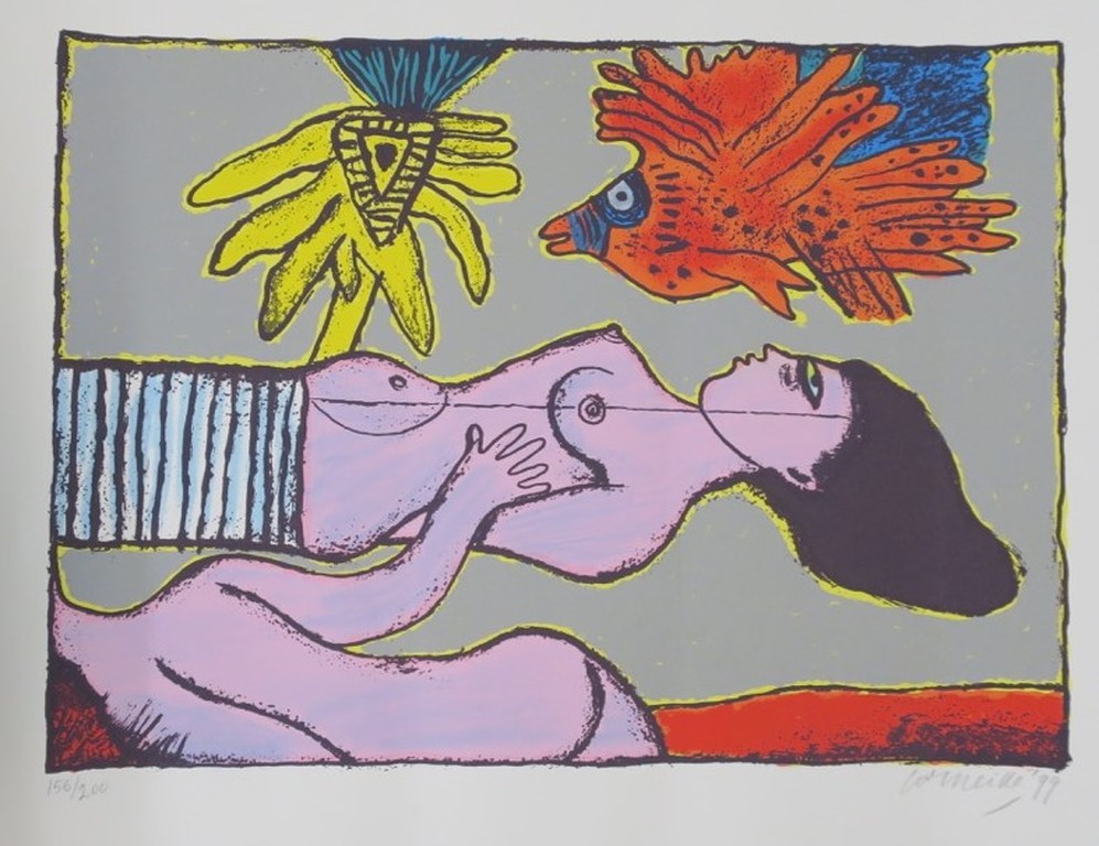 Corneille: Zeefdruk, Une belle journee de lÃ¢ï¿½ï¿½ete verkocht voor € 55!