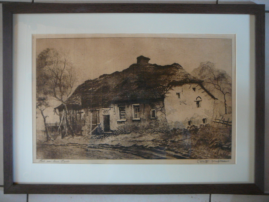 2 etsen van Mie Peels (Pils) en de Aalsterhut door Constant Nefkens  kopen? Bied vanaf 200!