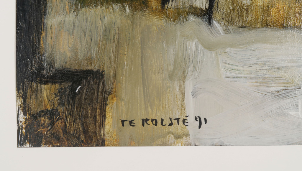 Kees te Kolste: Acryl en collage op papier, Zonder titel II kopen? Bied vanaf 35!