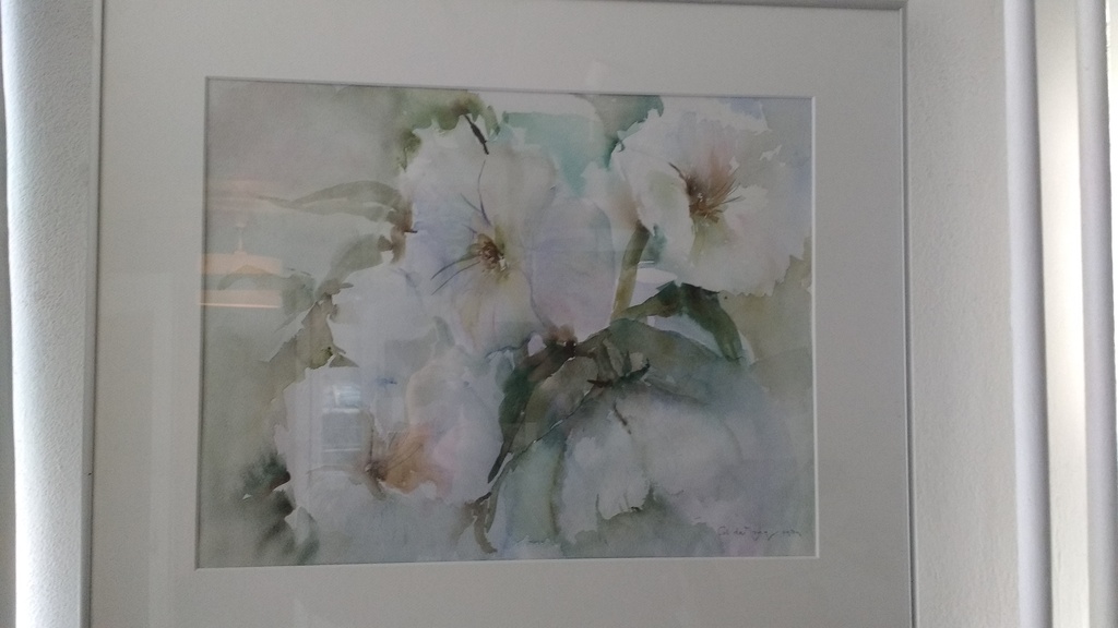 Ed de jong bloemen 1989, aquarel 60x50  kopen? Bied vanaf 75!