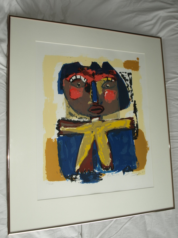 John Lie A Fo : Zeefdruk - Femme – gesigneerd & ingelijst – 1990  kopen? Bied vanaf 1!