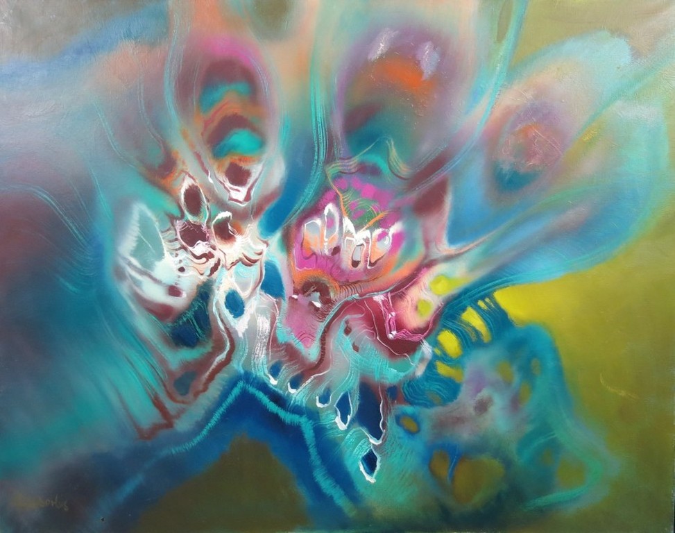 Lambertus de Jong: Olieverf op doek, Zonder titel (groot) verkocht voor € 270!