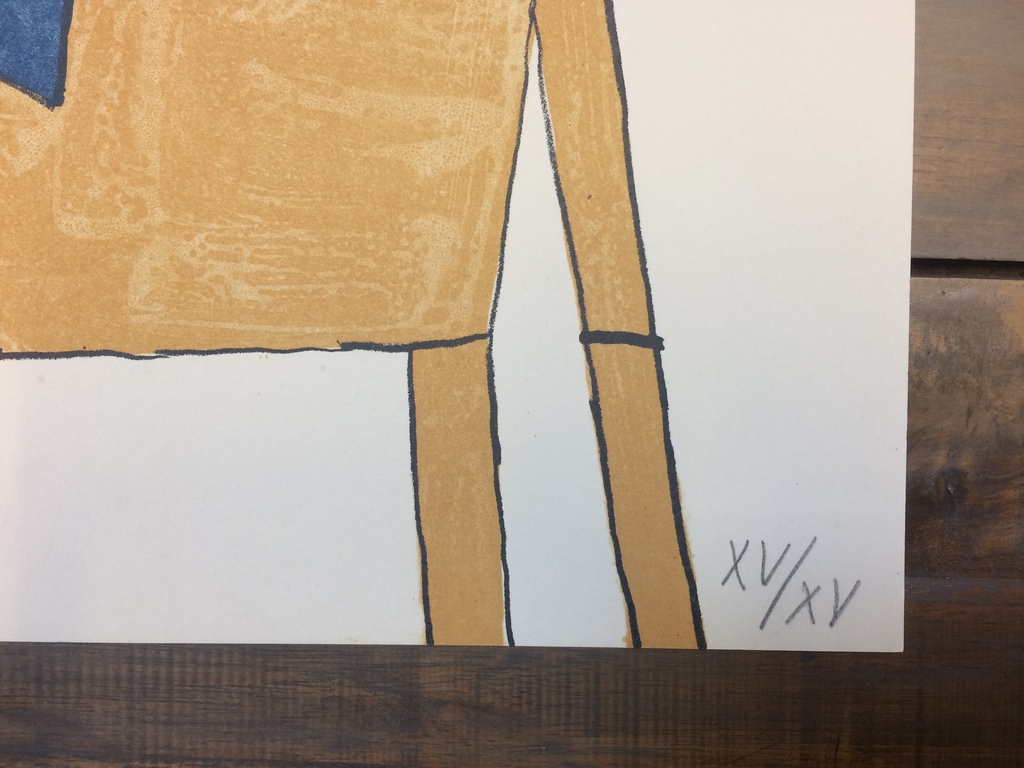 Klaas Gubbels, zeefdruk 'Mandoline', in nieuw staat,gesigneerd en genummerdXV/XV kopen? Bied vanaf 345!