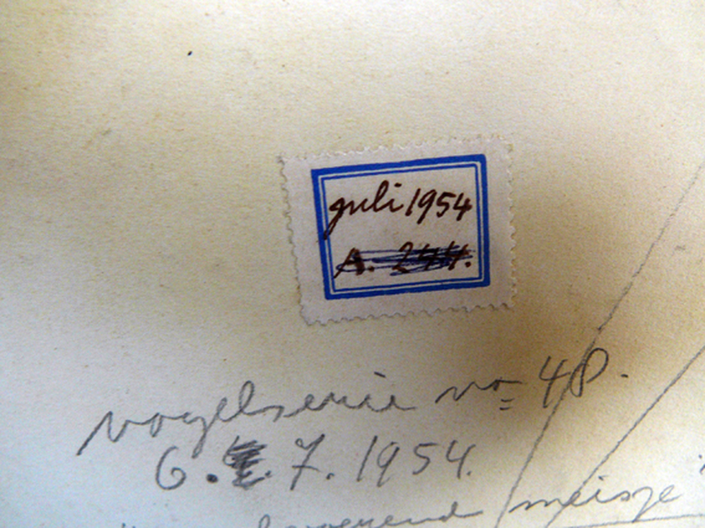 Eugene Brands: 'Vogelvoerend meisje' -gouache 1954- kopen? Bied vanaf 750!