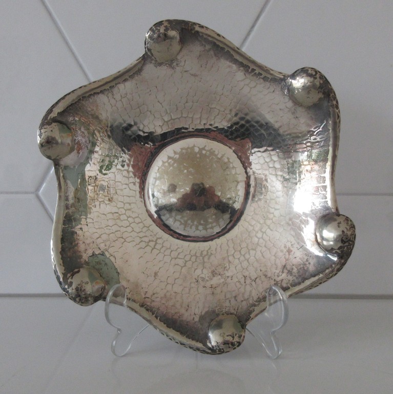 Jennings Brothers (USA) - Art deco hand gehamerd verzilverd schaaltje kopen? Bied vanaf 18!