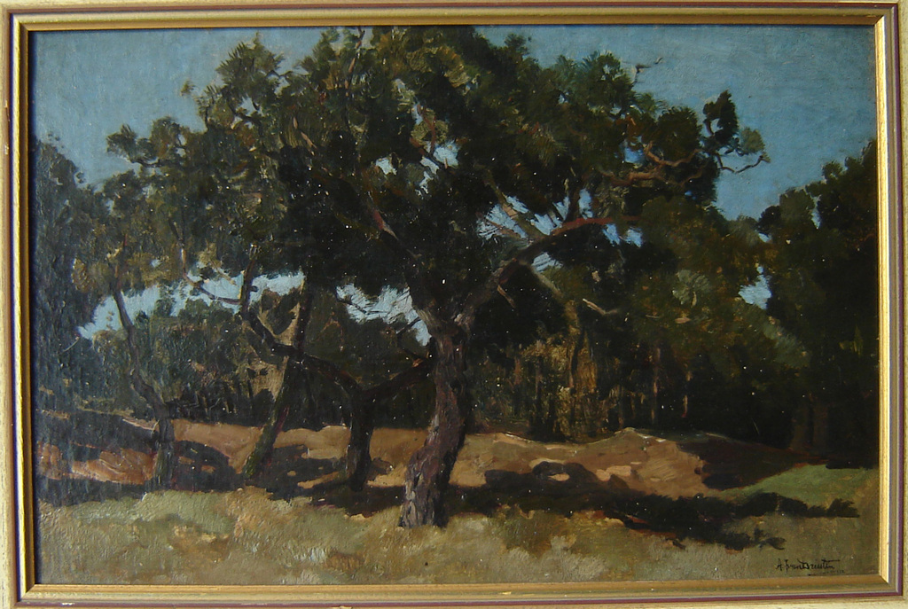 Arend Jan van Driesten - Duinlandschap - olieverf verkocht voor € 375!